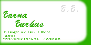 barna burkus business card